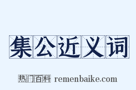 集公近义词是什么意思的图片